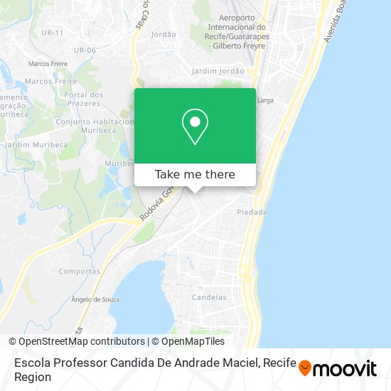 Mapa Escola Professor Candida De Andrade Maciel