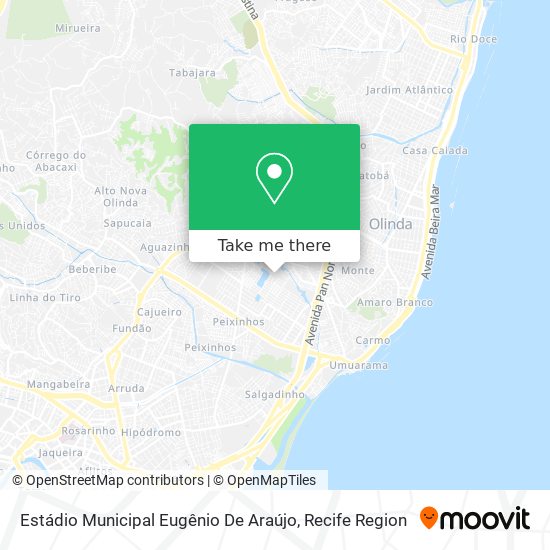 Estádio Municipal Eugênio De Araújo map