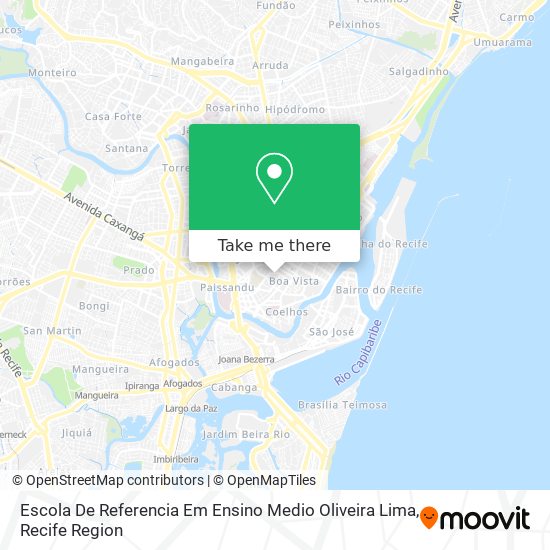 Mapa Escola De Referencia Em Ensino Medio Oliveira Lima