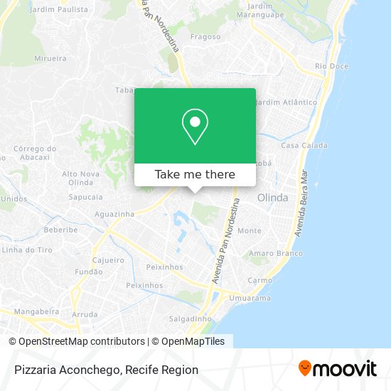 Pizzaria Aconchego map