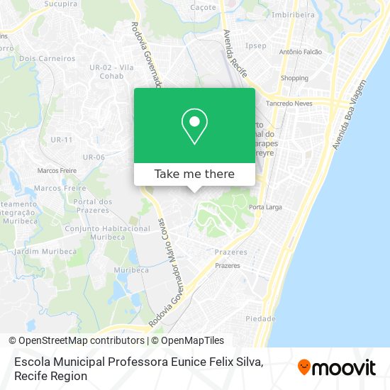 Mapa Escola Municipal Professora Eunice Felix Silva