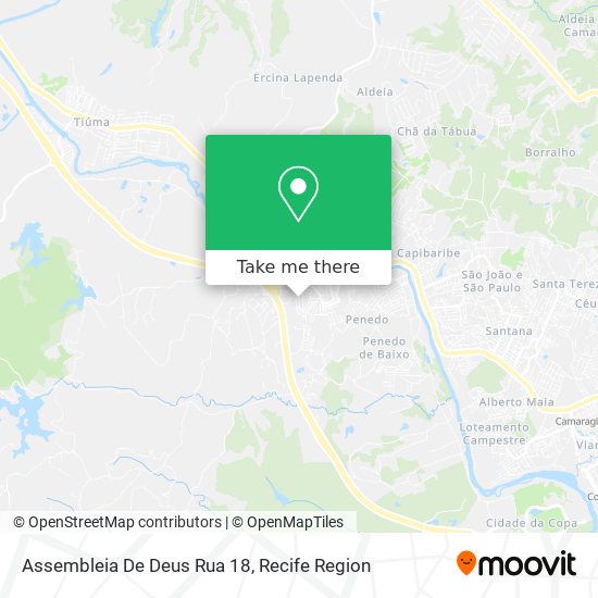 Assembleia De Deus Rua 18 map
