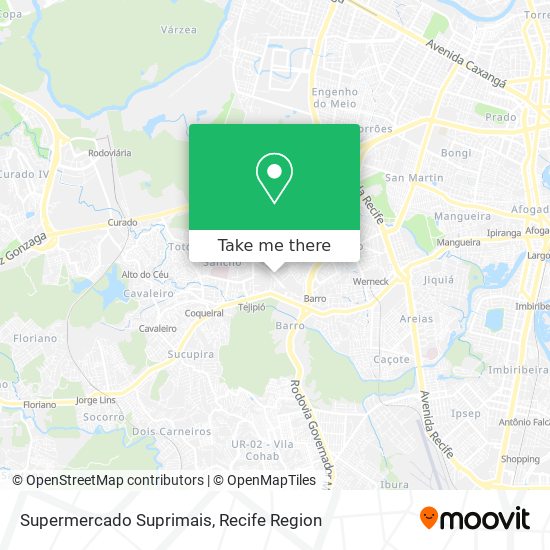 Supermercado Suprimais map