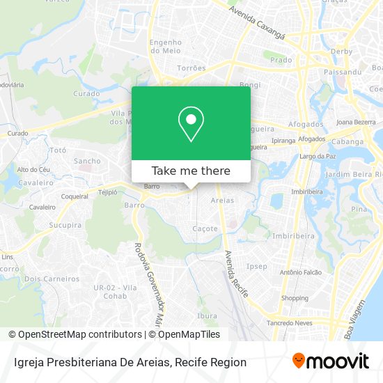 Igreja Presbiteriana De Areias map