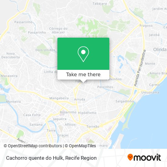 Mapa Cachorro quente do Hulk