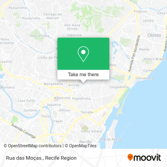 Rua das Moças. map