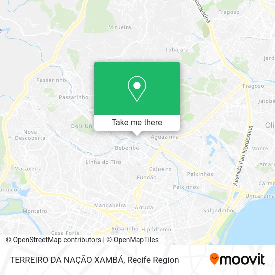 TERREIRO DA NAÇÃO XAMBÁ map