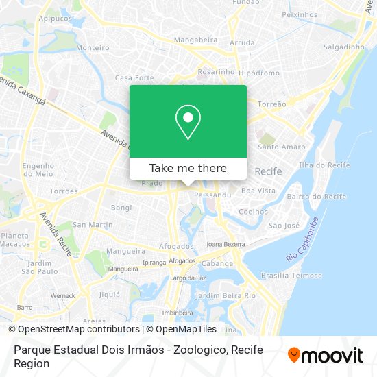 Parque Estadual Dois Irmãos - Zoologico map