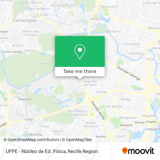 UFPE - Núcleo de Ed. Física map