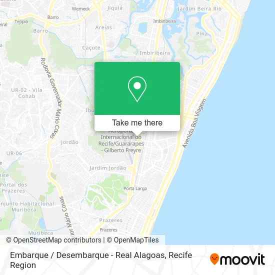 Embarque / Desembarque - Real Alagoas map