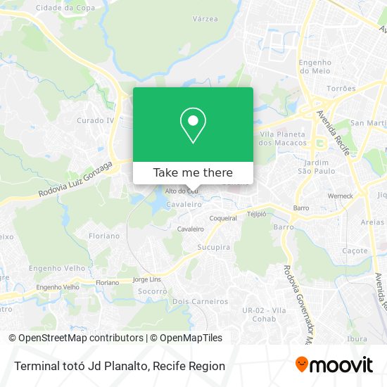 Terminal totó Jd Planalto map