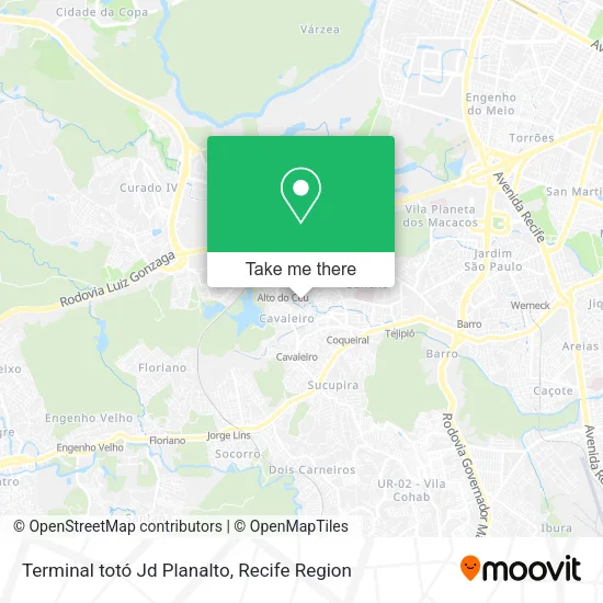Terminal totó Jd Planalto map