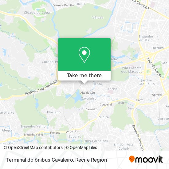 Terminal do ônibus Cavaleiro map