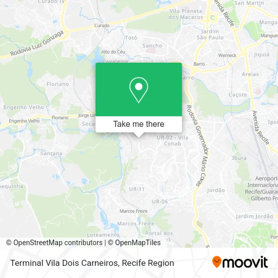 Terminal Vila Dois Carneiros map