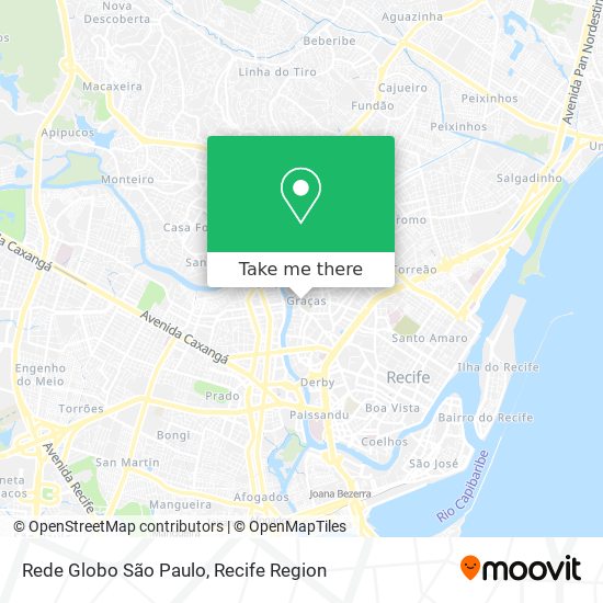 Rede Globo São Paulo map