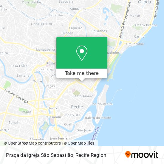 Praça da igreja São Sebastião map