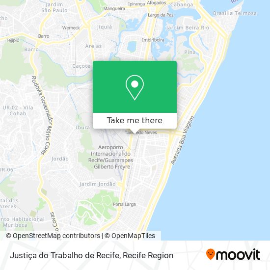 Mapa Justiça do Trabalho de Recife