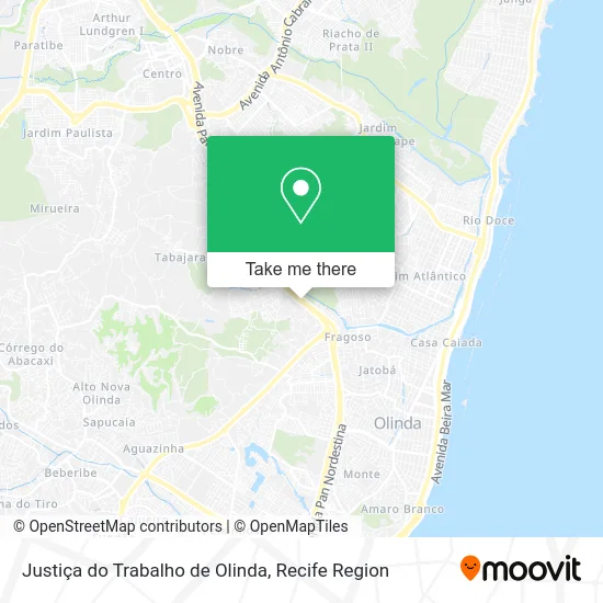 Justiça do Trabalho de Olinda map