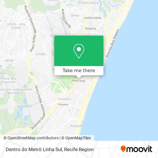 Dentro do Metrô Linha Sul map
