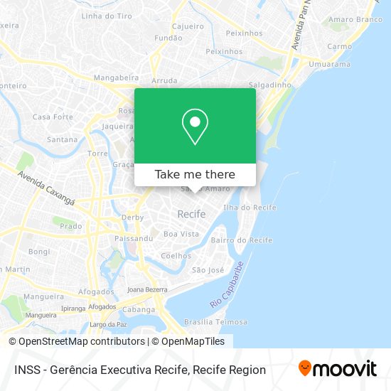INSS - Gerência Executiva Recife map