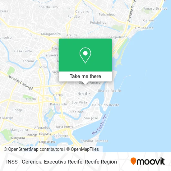 INSS - Gerência Executiva Recife map