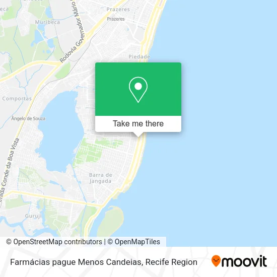 Farmácias pague Menos Candeias map