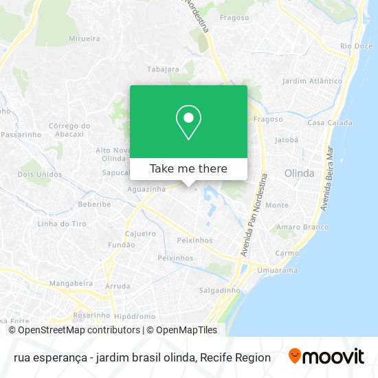 rua esperança - jardim brasil olinda map