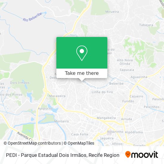 PEDI - Parque Estadual Dois Irmãos map