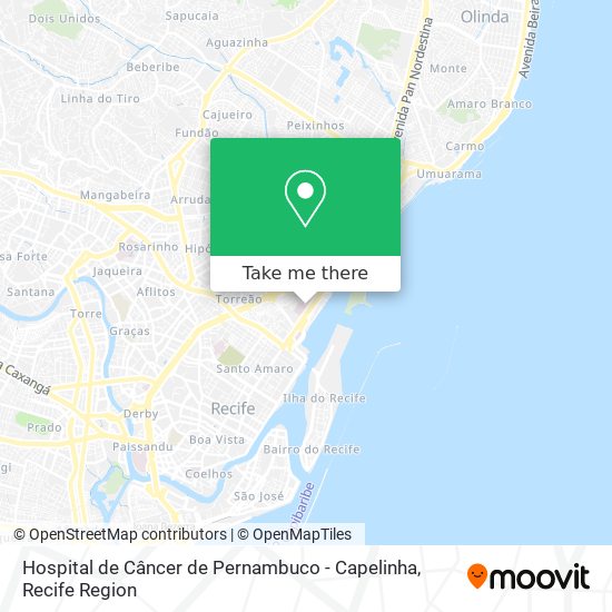 Hospital de Câncer de Pernambuco - Capelinha map