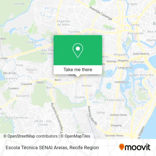 Escola Técnica SENAI Areias map