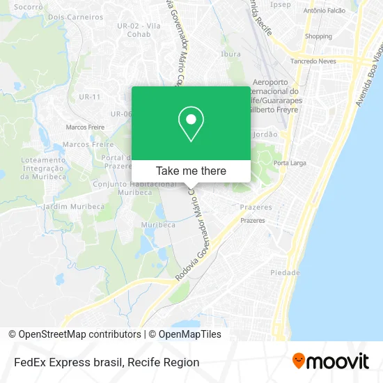 FedEx Express brasil map