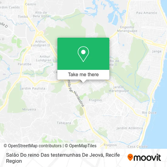 Salão Do reino Das testemunhas De Jeová map