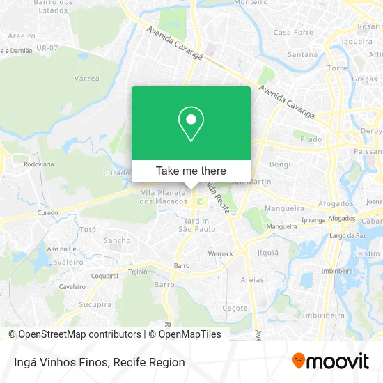 Ingá Vinhos Finos map