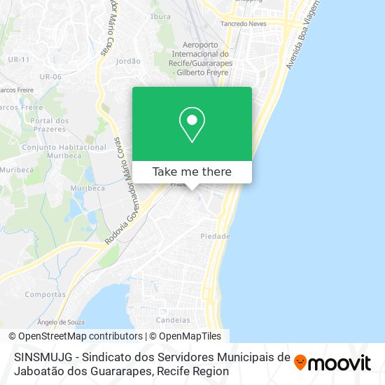 SINSMUJG - Sindicato dos Servidores Municipais de Jaboatão dos Guararapes map