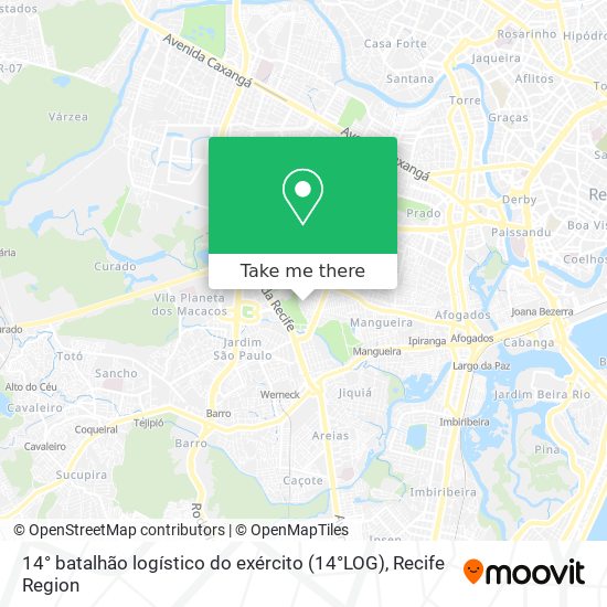 14° batalhão logístico do exército (14°LOG) map