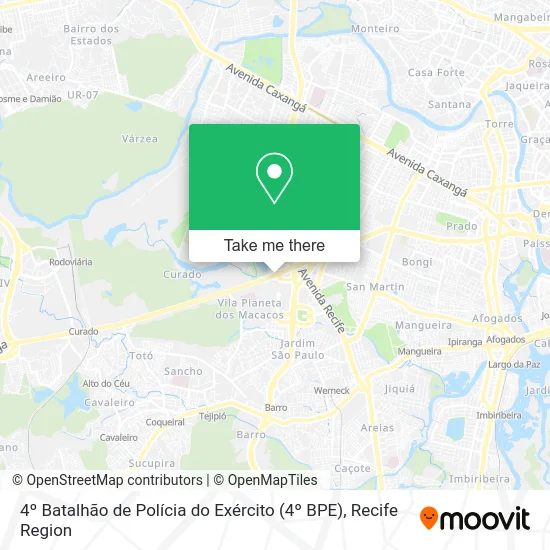 4º Batalhão de Polícia do Exército (4º BPE) map