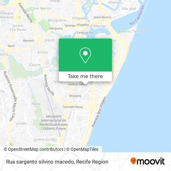 Rua sargento silvino macedo map
