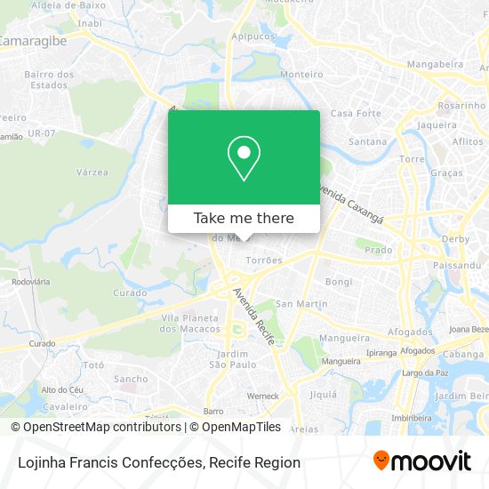 Lojinha Francis Confecções map