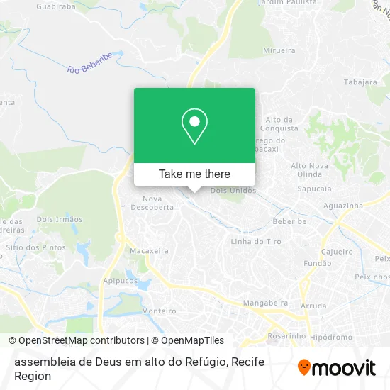 assembleia de Deus em alto do Refúgio map