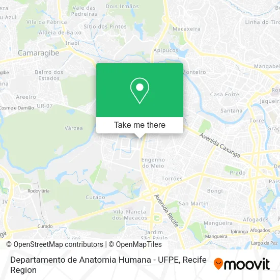 Departamento de Anatomia Humana - UFPE map