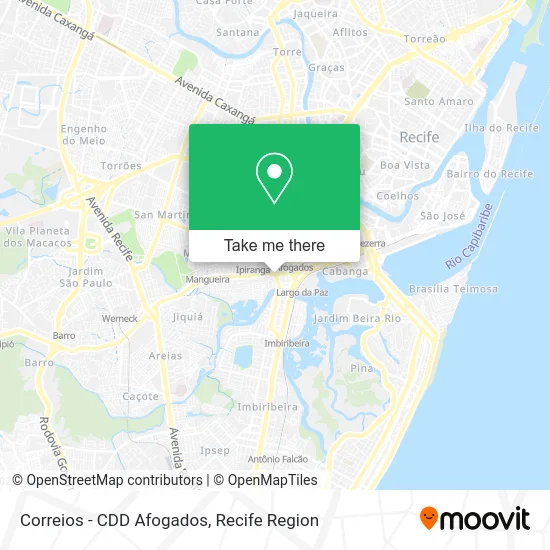 Correios - CDD Afogados map
