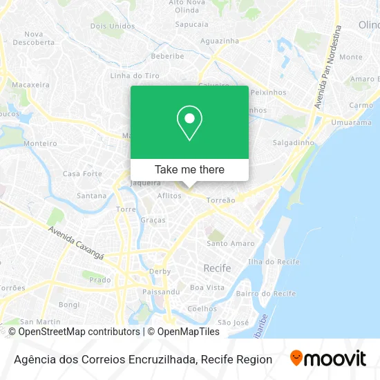 Agência dos Correios Encruzilhada map