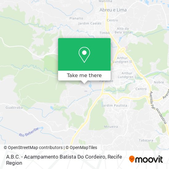 A.B.C. - Acampamento Batista Do Cordeiro map