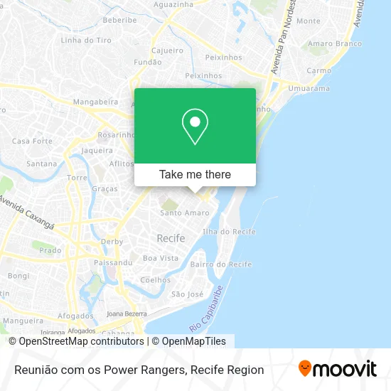 Reunião com os Power Rangers map