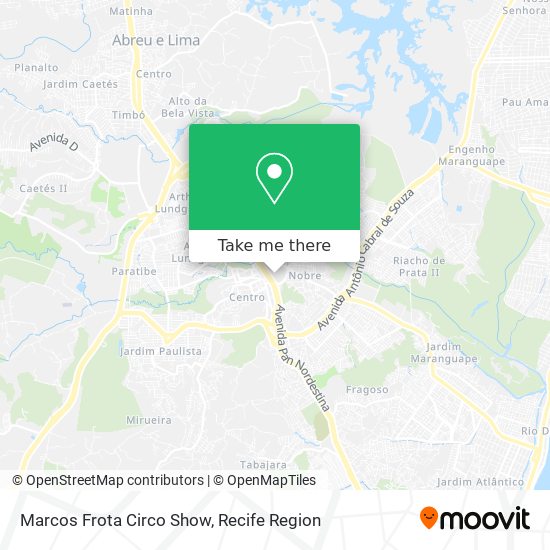 Marcos Frota Circo Show map