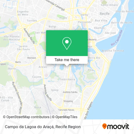 Campo da Lagoa do Araçá map