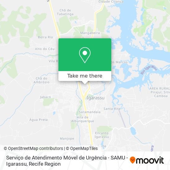 Serviço de Atendimento Móvel de Urgência - SAMU - Igarassu map