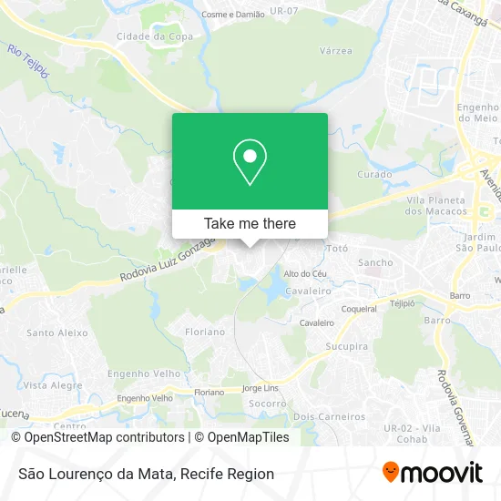 São Lourenço da Mata map