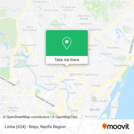 Linha (624) - Brejo map