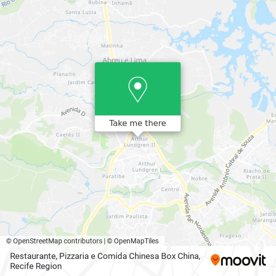 Restaurante, Pizzaria e Comida Chinesa Box China map